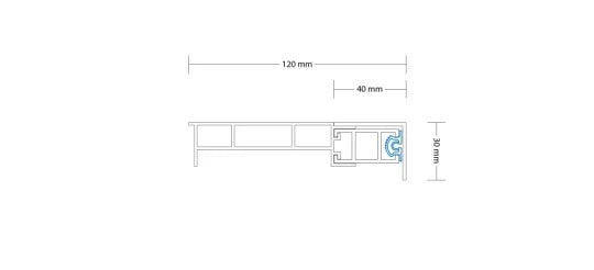 Profilskizzen für: Leuchtkasten | Spanntuch | Outdoor | Einseitig | ECO