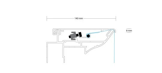 Profilskizzen für: Leuchtkasten | Spanntuch | Outdoor | Einseitig